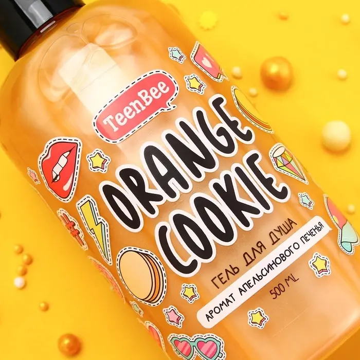 Гель для душа женский, 500 мл, аромат апельсинового печенья, TeenBee
