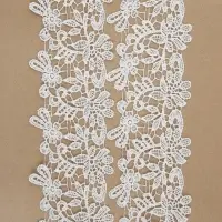 Кружево гипюровое, 85 мм, 6.8&plusmn;0.5 м, цвет белый