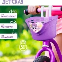 Корзинка детская на велосипед Dream Bike, 22.7&times;13.5&times;14.3 см, фиолетовая