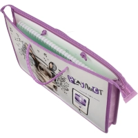 Папка для тетрадей Шиншилла А4 на молнии с ручками,пластик,45мм,88443