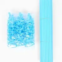 Трубочки и зажим для воздушных шаров, d=10 мм, длина 40 см, МИКС, 50 штук (в упаковке один цвет)