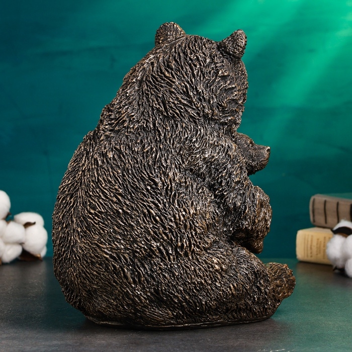 Копилка Копилка "Медведица с медвежонком" 20х23х30см, бронза