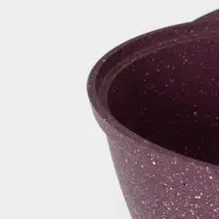 Кастрюля KUKMARA Trendy style, 2 л, d=20 см, h=10.5 см, стеклянная крышка, антипригарное покрытие, литой алюминий, фиолетовая