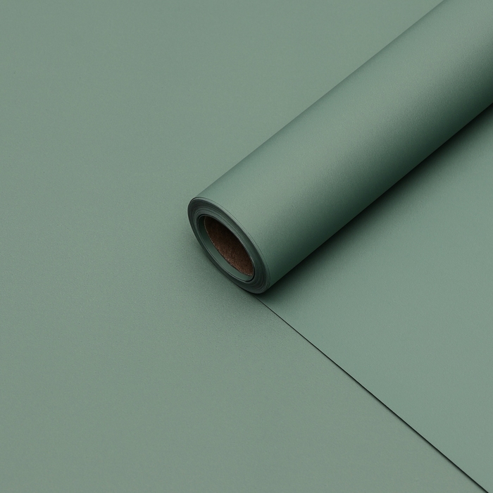 Пленка матовая, базовые цвета, серо-зелёный, 0,5 х 10 м, 65 мкм Пленка матовая, базовые цвета, серо-зелёный, 0,5 х 10 м, 65 мкм