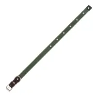 Ошейник брезентовый однослойный, 52&times;2 см, ОШ 25-45 см, тёмно-зелёный