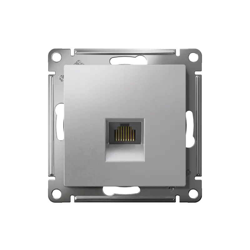 Розетка ATLASDESIGN компьютерная RJ45 механизм алюминий