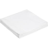 Набор полотенец махровых Luscan/бордюр 380г/м2, 30х30 белый, 10 шт/уп