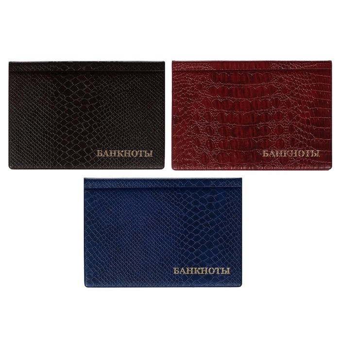 Альбом для бон 125 х 185 мм Calligrata, на 24 банкноты, обложка искусственная кожа, синий Альбом для бон 125 х 185 мм Calligrata, на 24 банкноты, обложка искусственная кожа, синий