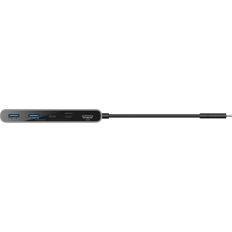 Разветвитель USB Belkin (AVC023hqSGY)хаб 7в1 4K@60Hz 100W сер.косм