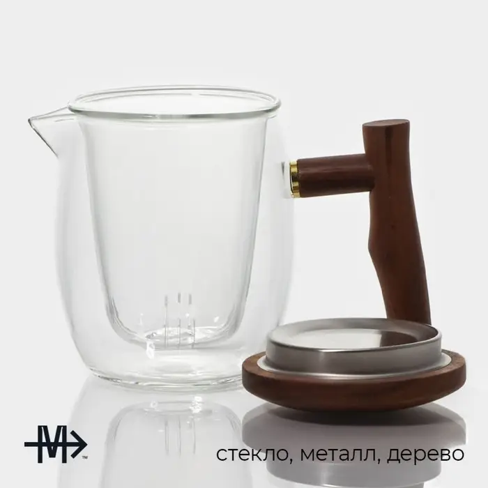 Заварочный чайник Magistro &laquo;Лофт&raquo; 400 мл, 15&times;9&times;11.5 см, стеклянное сито, стекло