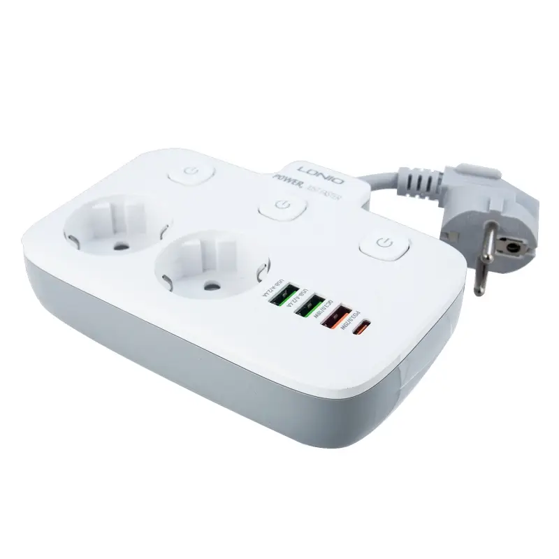 Сетевой фильтр на 2 розетки + 3 USB 2500W SC2435 LDNIO