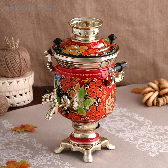 Самовар «Рябина», банка, 3 л, электрический Самовар «Рябина», банка, 3 л, электрический