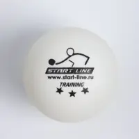 Мячи для настольного тенниса Start line Training 3*, набор 3 шт., белые