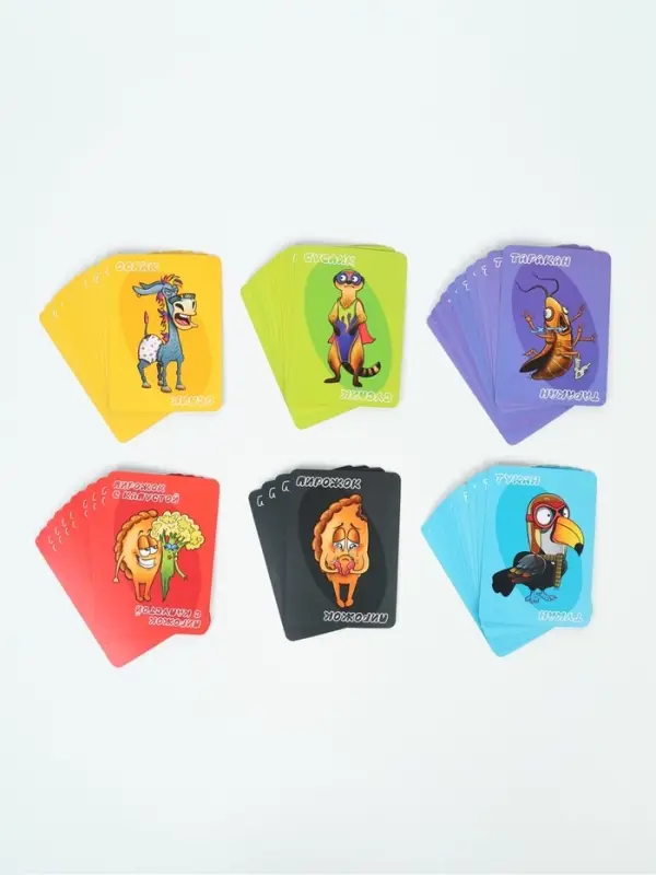 Настольная игра &laquo;Ослик, суслик, таракан, пирожок, тукан&raquo;, 3-6 игроков, 14+
