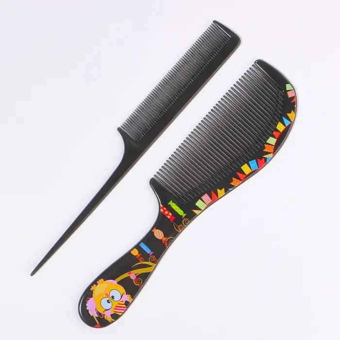 Набор расчёсок, 2 предмета, цвет чёрный Набор расчёсок, 2 предмета, цвет чёрный