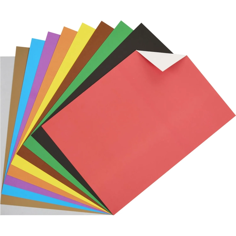 Картон цветной Комус Три богатыря 10л 10цв А4 мелов(золото+сереб) папка