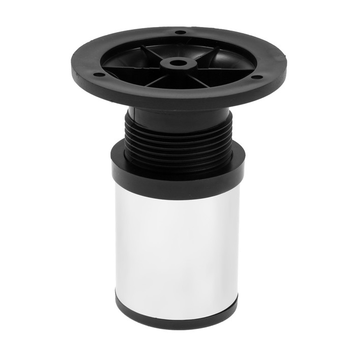 Опора регулируемая OR001CR ТУНДРА, d=50 мм, H=80 мм, цвет хром, 4 шт Опора регулируемая OR001CR ТУНДРА, d=50 мм, H=80 мм, цвет хром, 4 шт