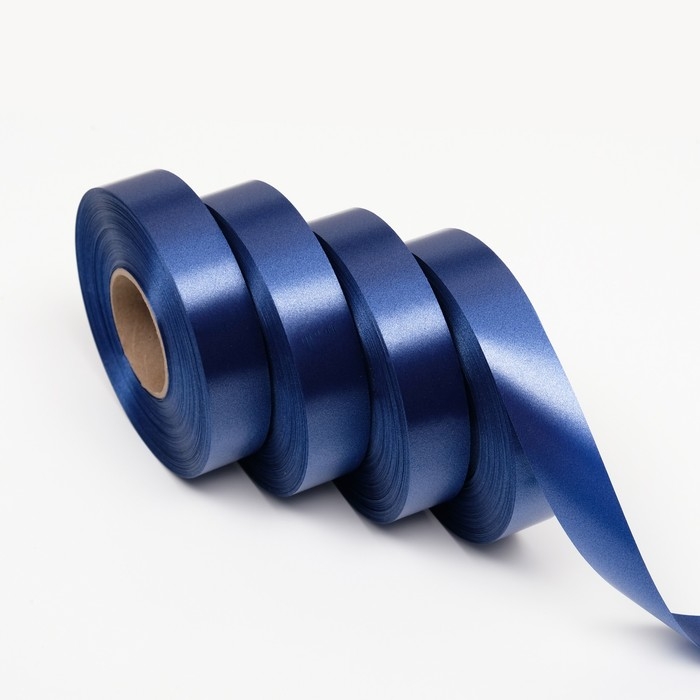 Лента для декора и подарков, синий, 2 см х 45 м Лента для декора и подарков, синий, 2 см х 45 м