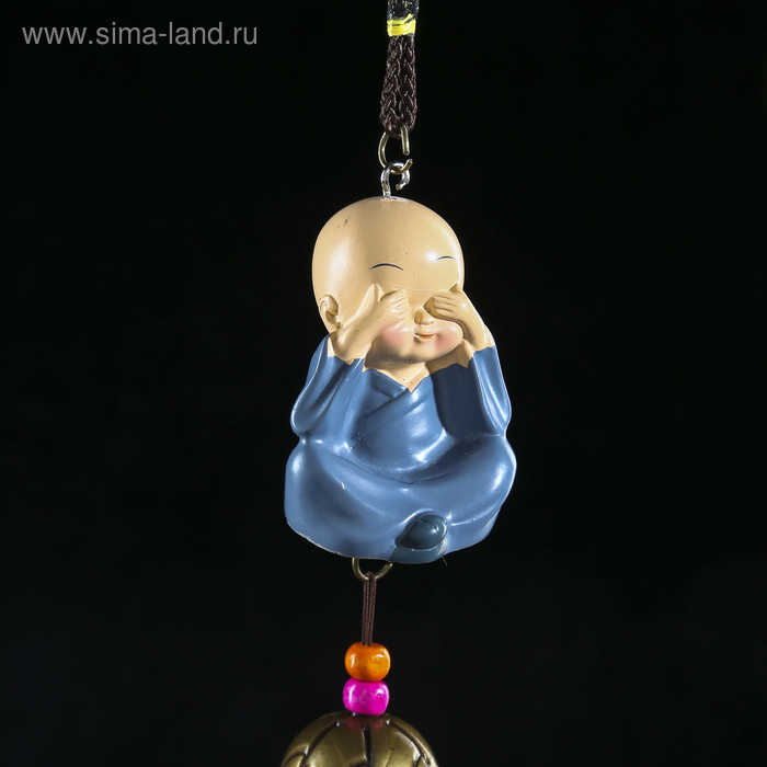 Музыка ветра металл Музыка ветра металл "Маленький будда" 3 колокольчика МИКС 40 см