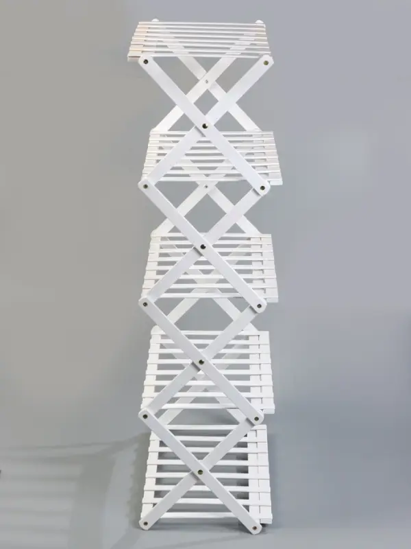 Стеллаж универсальный, 5 полок, 50&times;25&times;89 см, напольный, открытый, белый, Greengo