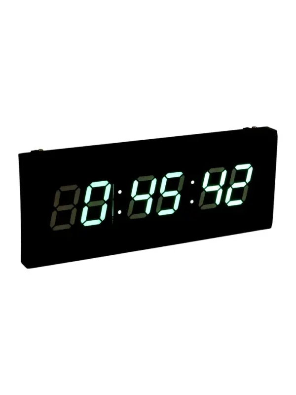 Часы электронные настенные &laquo;Соломон&raquo;, 48&times;19&times;3 см, зелёная индикация