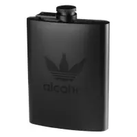 Фляжка Alcohol, нержавеющая сталь, 240 мл, 8 oz
