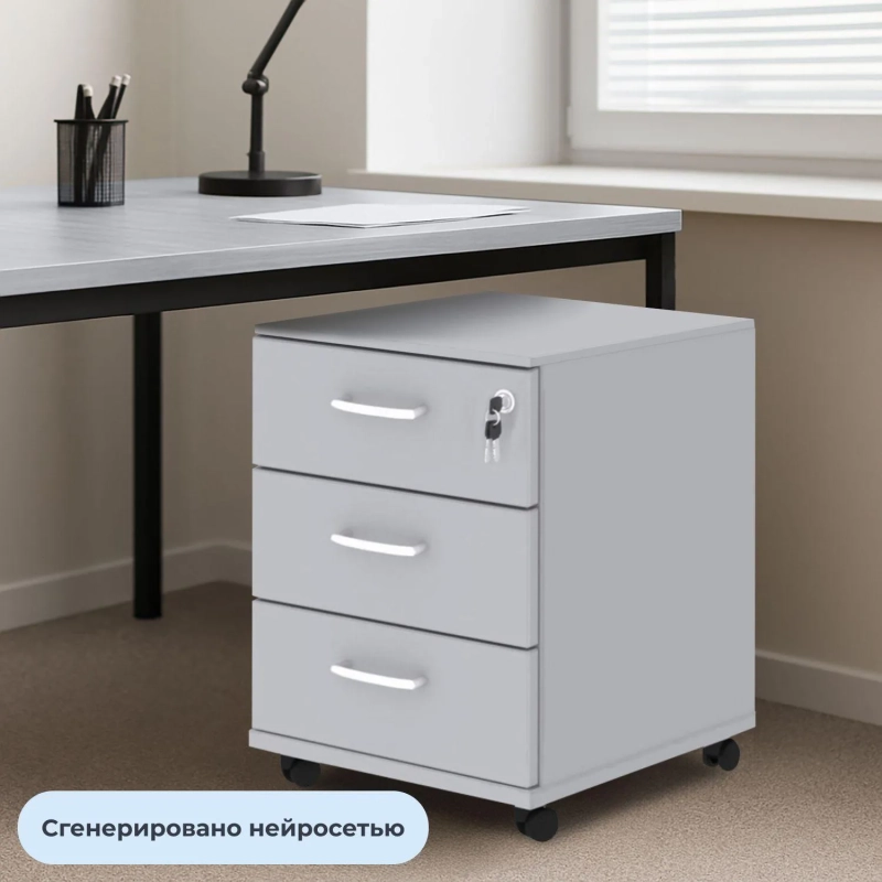 Тумба Easy One . мобильная 911274 (030) серый