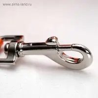 Рулетка &laquo;Пижон&raquo;, 5 м, до 25 кг, светоотражающая, трос, прорезиненная ручка, оранжевая