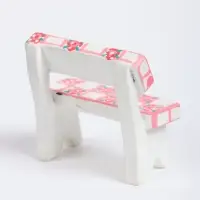 Мебель для кукол &laquo;Скамейка с цветами&raquo;, 6.5&times;3.5&times;6 см, дерево, МИКС