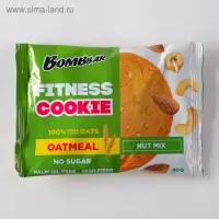 Овсяное печенье Bombbar, ореховый микс, спортивное питание, 40 г