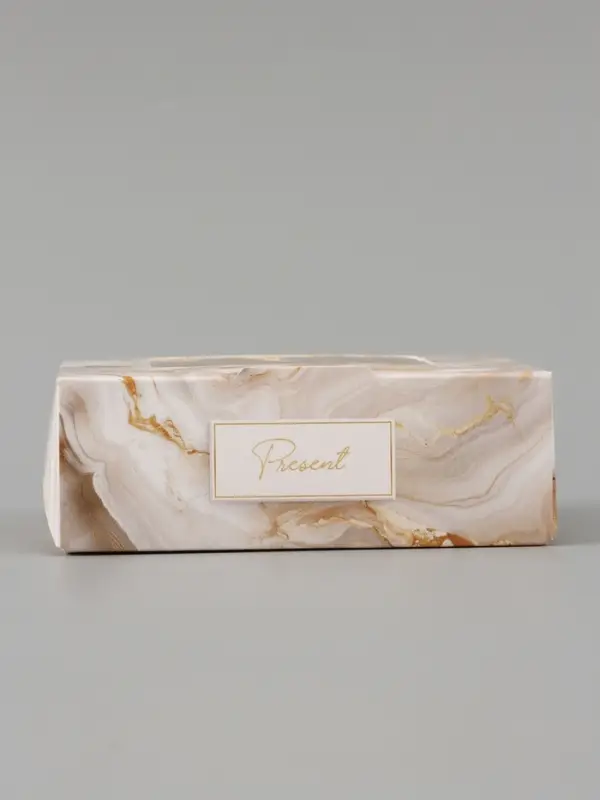 Коробка подарочная с окном &laquo;Мрамор&raquo;, 10&times;8&times;3.5 см, самосборная