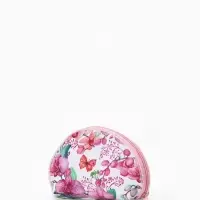 Кошелёк-монетница на молнии, 13.5&times;3.5&times;9 см, с принтом, МИКС