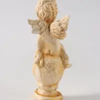 Фигурка гипс &laquo;Ангел на шаре&raquo;, позолота, 11&times;5&times;5 см