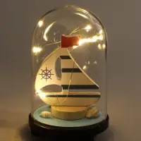 Фигурка декоративная &laquo;Парусник&raquo;, в куполе, с подсветкой, 8.8&times;8.8&times;14 см