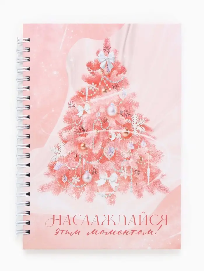 Ежедневник А5 на гребне в твёрдой обложке 80 л "Наслаждайся этим моментом" Ежедневник А5 на гребне в твёрдой обложке 80 л "Наслаждайся этим моментом"