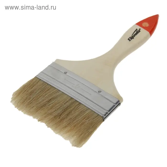 Кисть плоская SPARTA Slimline, 100 мм, ручка дерево, натуральная щетина Кисть плоская SPARTA Slimline, 100 мм, ручка дерево, натуральная щетина