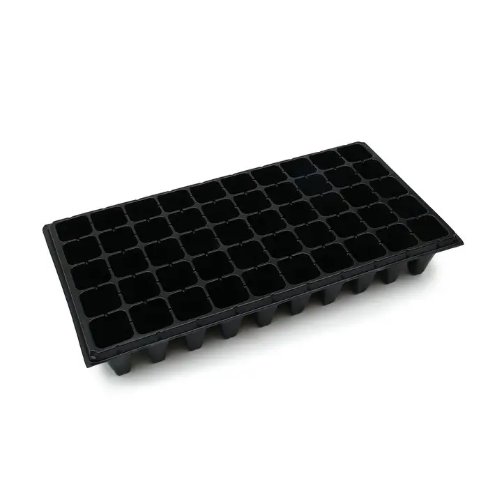 Кассета для рассады, 50 ячеек по 100 мл, пластик, чёрная, 54&times;27&times;8 см, Greengo