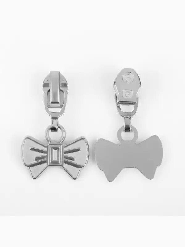 Бегунок для молнии &laquo;Спираль&raquo;, №3, &laquo;Бант&raquo;, 10 шт., цвет никель