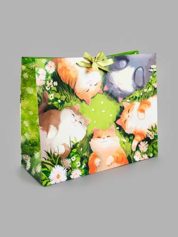 Пакет подарочный Happy birtday, XL, 49&times;40&times;19 см