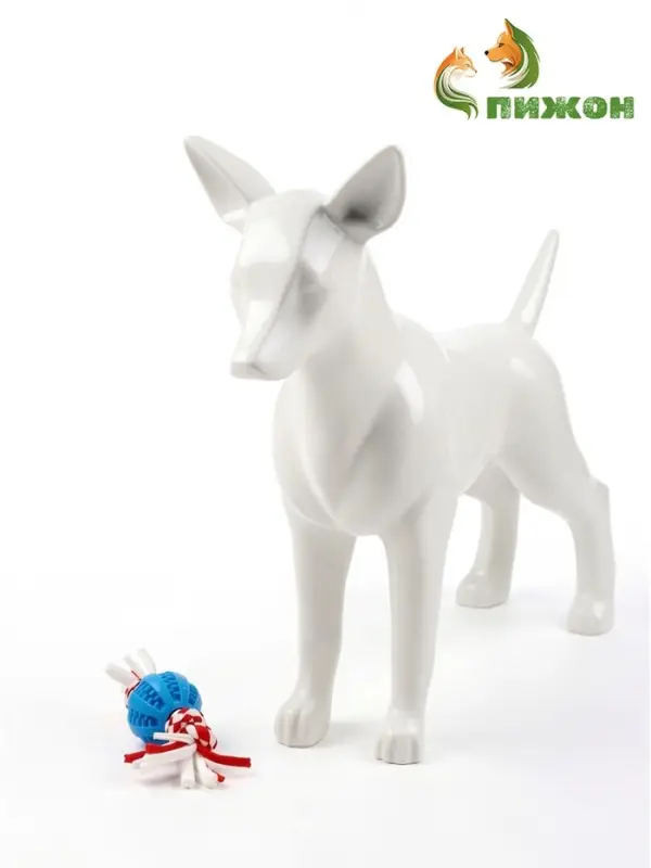 Игрушка для собак канатная &laquo;2 узла с мячом TPR&raquo;, до 20 с, до 50 г