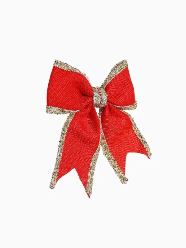 Ёлочные игрушки 2 шт. &laquo;Зимнее волшебство. Бант классический&raquo; пластик, 14&times;14 см, красный