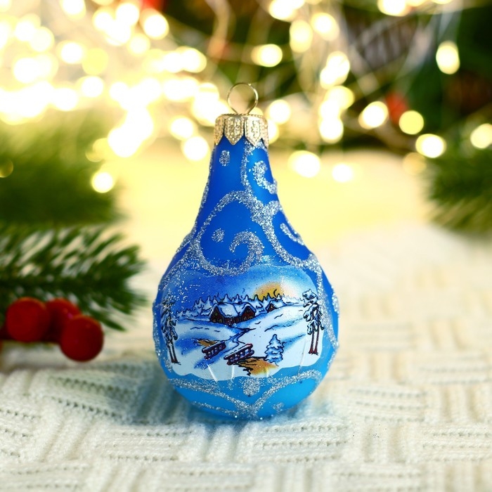 Ёлочная игрушка Ёлочная игрушка "Росинка большая-01" 9,5 см