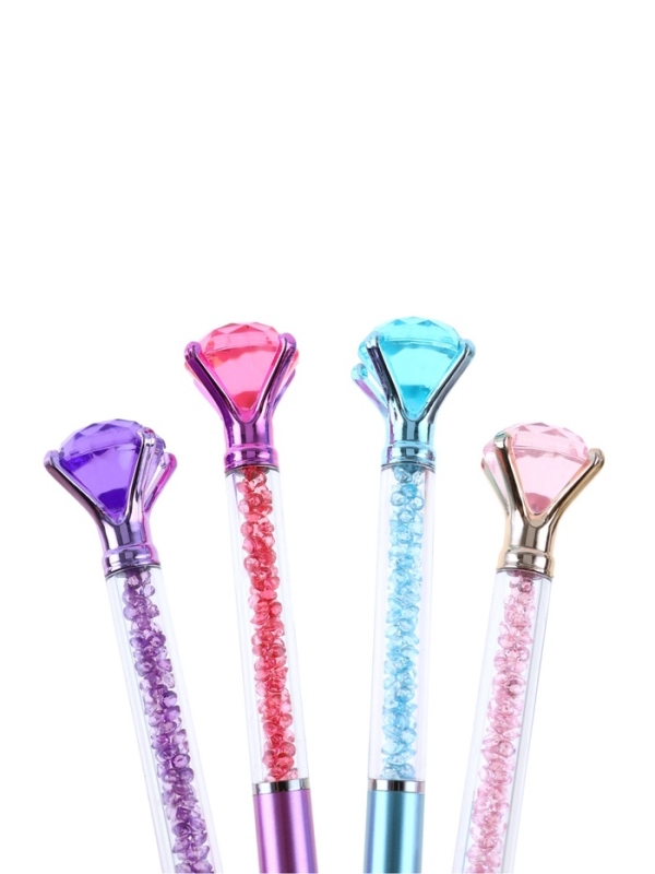 Ручка шариковая-прикол МИКС Кристал со стразами