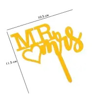 Топпер для торта «Mr&Mrs», золото