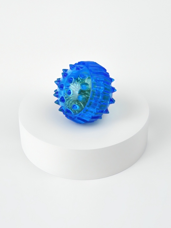 Массажер пластик универс Шарик с 2 кольцами МИКС пакет ОТ