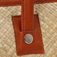 Сумка плетёная на молнии из пандана, 30&times;10&times;35 см, светло-коричневая