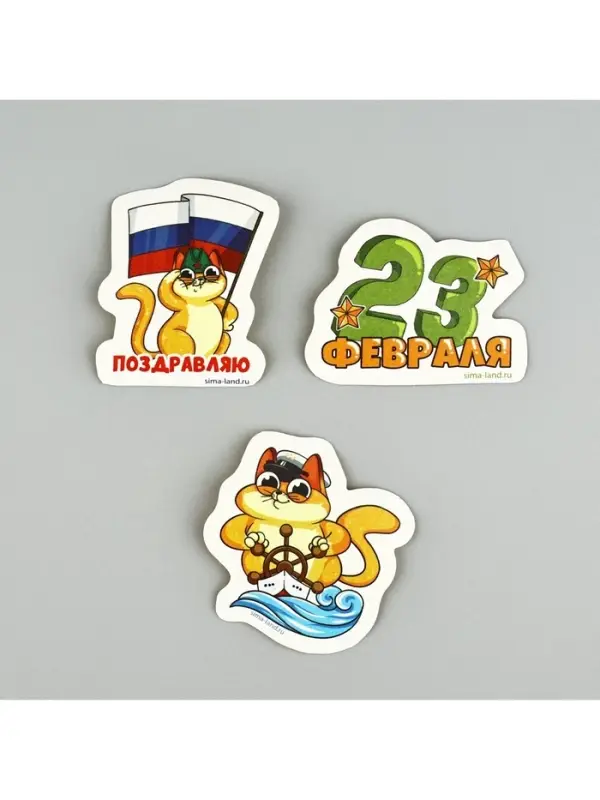 Набор стикеров &laquo;23 февраля&raquo;, 5&times;5 см