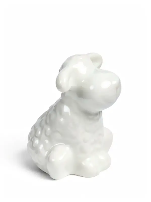 Фигурка декоративная &laquo;Белый барашек&raquo;, керамика, 7.4&times;6.6&times;8.6 см