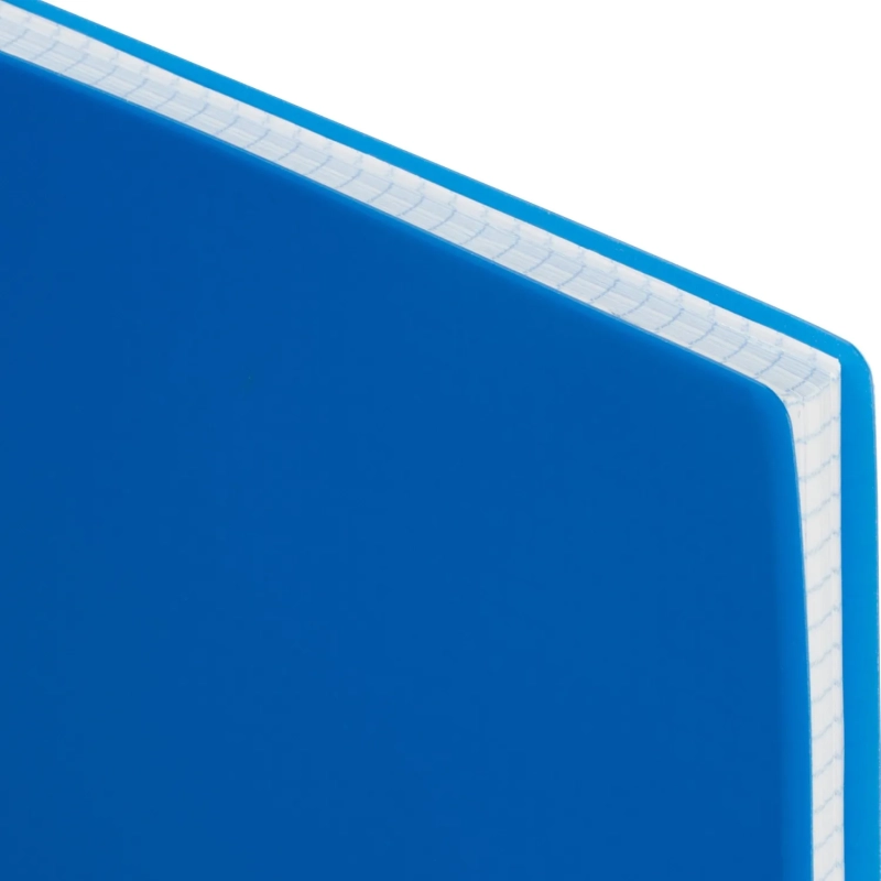 Бизнес-тетрадь А4,120л,гребень,обл.пластик,клетка, Attache Plastic, синий