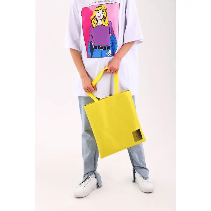 Сумка шопер Peace, желтая Сумка шопер Peace, желтая